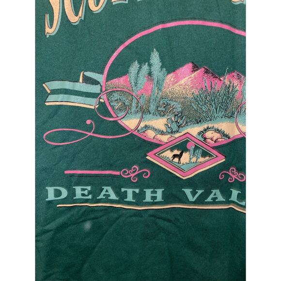 Vintage Scottys Castle Shirt Death Valley Green Desert Mountain Tee VTG 90s L - Picture 6 of 11
